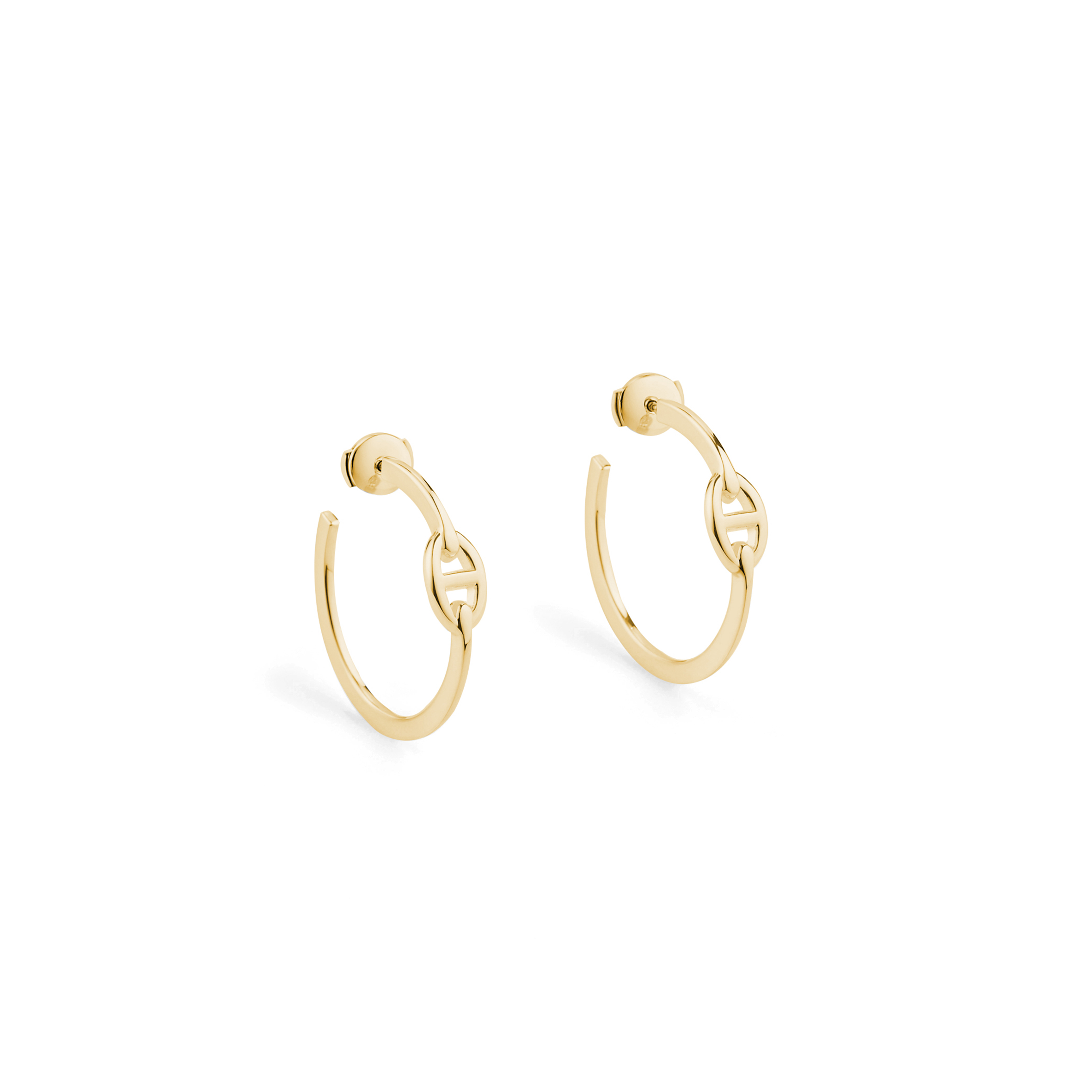 HERMES CHAINE D'ANCRE ENCHAINEE EARRINGS, SMALL MODEL H109510D00